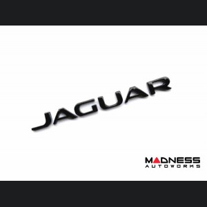 Jaguar Custom Emblem - Jaguar Lettering - Gloss Black Finish